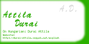 attila durai business card